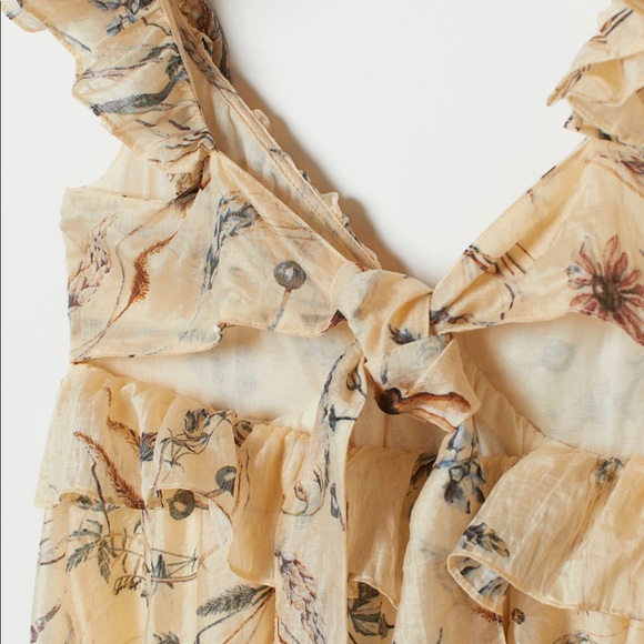 H&M lyocell-blend ruffled dress SOLD OUT online - Picture 3 of 4